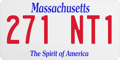 MA license plate 271NT1