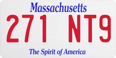 MA license plate 271NT9