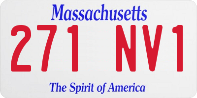 MA license plate 271NV1
