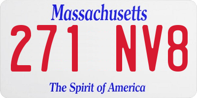 MA license plate 271NV8