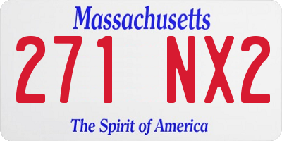 MA license plate 271NX2