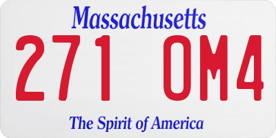 MA license plate 271OM4