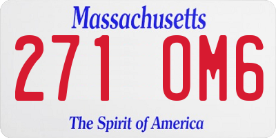 MA license plate 271OM6