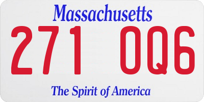 MA license plate 271OQ6