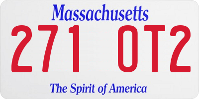 MA license plate 271OT2