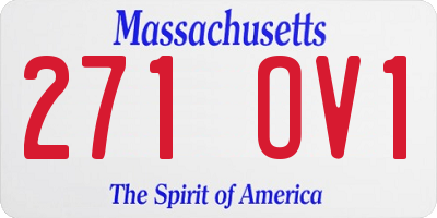 MA license plate 271OV1