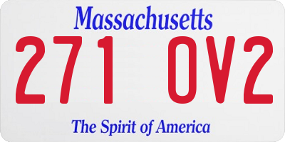 MA license plate 271OV2