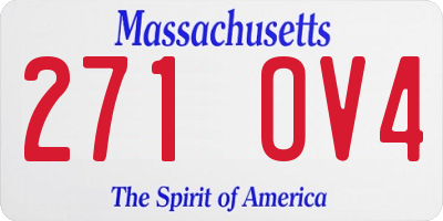 MA license plate 271OV4
