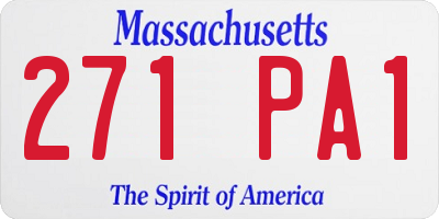 MA license plate 271PA1
