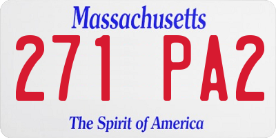 MA license plate 271PA2