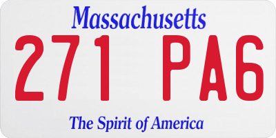 MA license plate 271PA6
