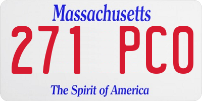 MA license plate 271PC0