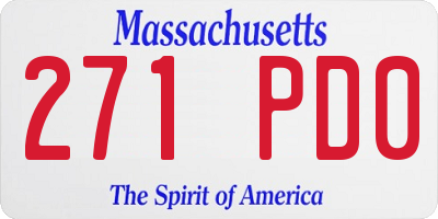 MA license plate 271PD0