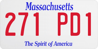 MA license plate 271PD1
