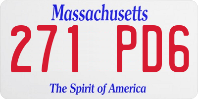 MA license plate 271PD6