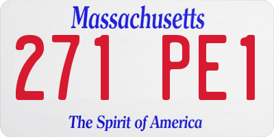 MA license plate 271PE1