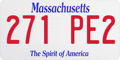 MA license plate 271PE2