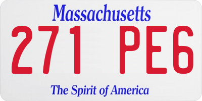 MA license plate 271PE6