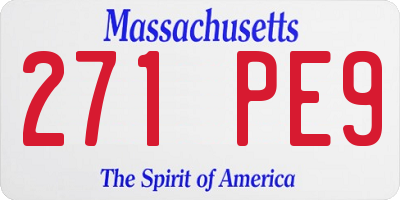 MA license plate 271PE9