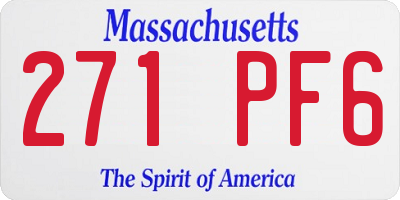 MA license plate 271PF6