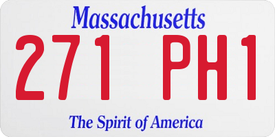 MA license plate 271PH1