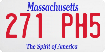 MA license plate 271PH5