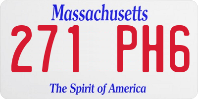 MA license plate 271PH6