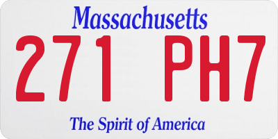 MA license plate 271PH7