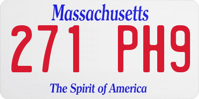 MA license plate 271PH9