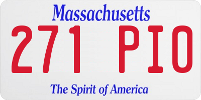 MA license plate 271PI0