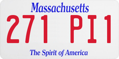 MA license plate 271PI1