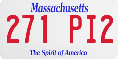 MA license plate 271PI2