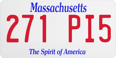 MA license plate 271PI5