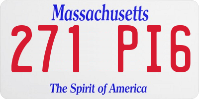 MA license plate 271PI6