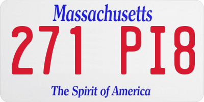 MA license plate 271PI8