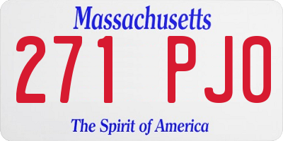 MA license plate 271PJ0