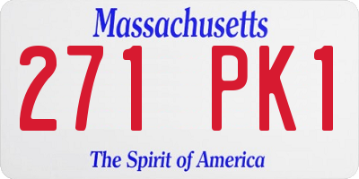 MA license plate 271PK1