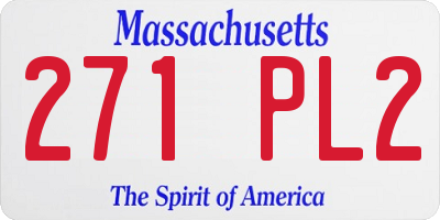 MA license plate 271PL2