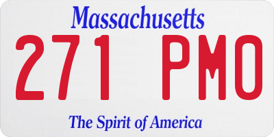 MA license plate 271PM0