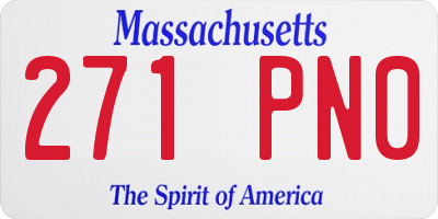 MA license plate 271PN0