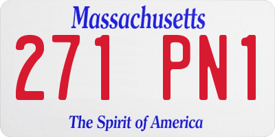 MA license plate 271PN1