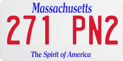 MA license plate 271PN2