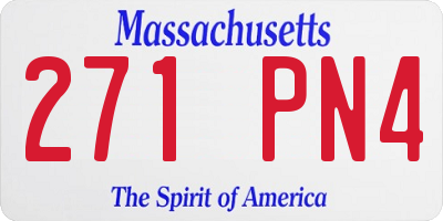 MA license plate 271PN4