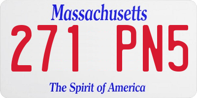 MA license plate 271PN5