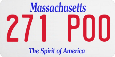 MA license plate 271PO0