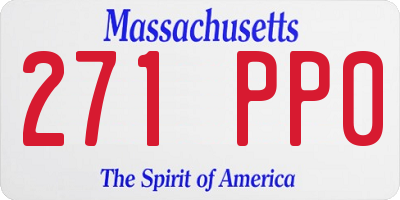 MA license plate 271PP0