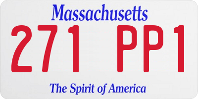MA license plate 271PP1