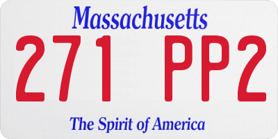 MA license plate 271PP2