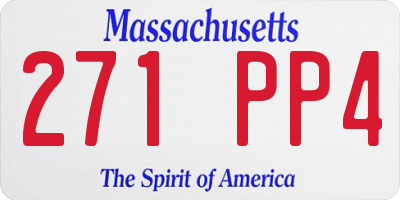 MA license plate 271PP4