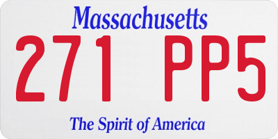 MA license plate 271PP5
